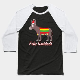 Feliz Navidad! Burro Dressed for the Holidays Baseball T-Shirt